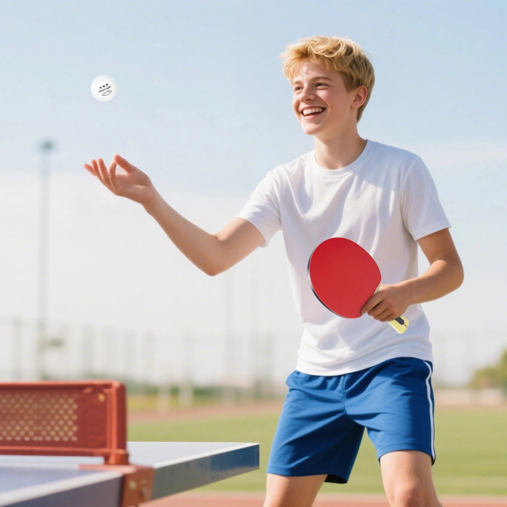 Set Ping Pong con 4 Racchette 8 Palline e Custodia ¨C Minimal ¨C Rosso