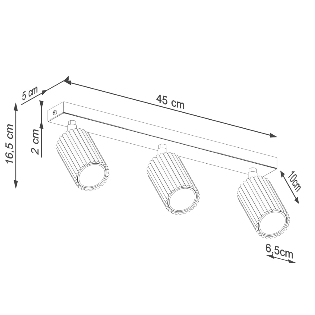 Lampada da soffitto KARBON 3L oro