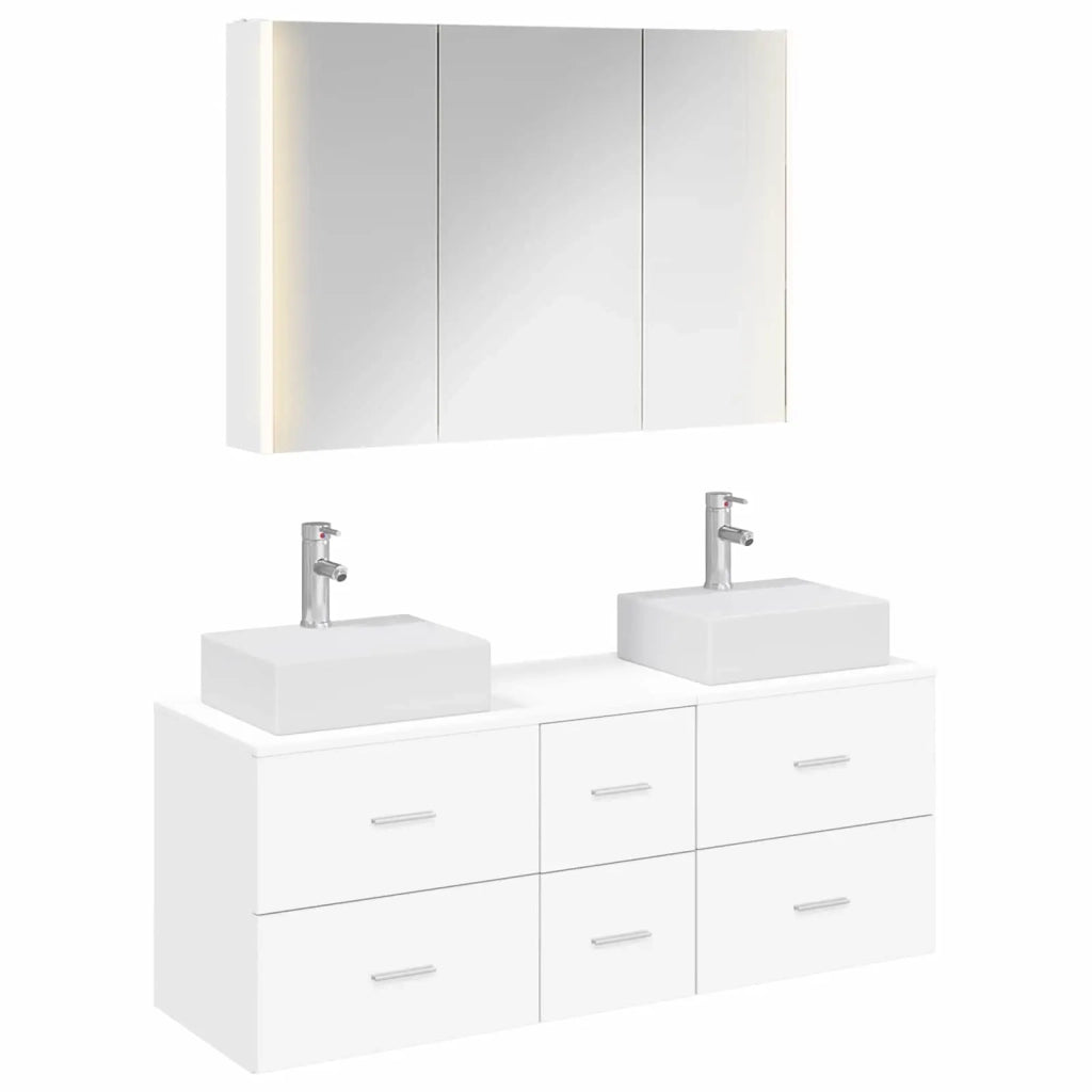 Set di mobili per il bagno 4 pz Bianco 3406823
