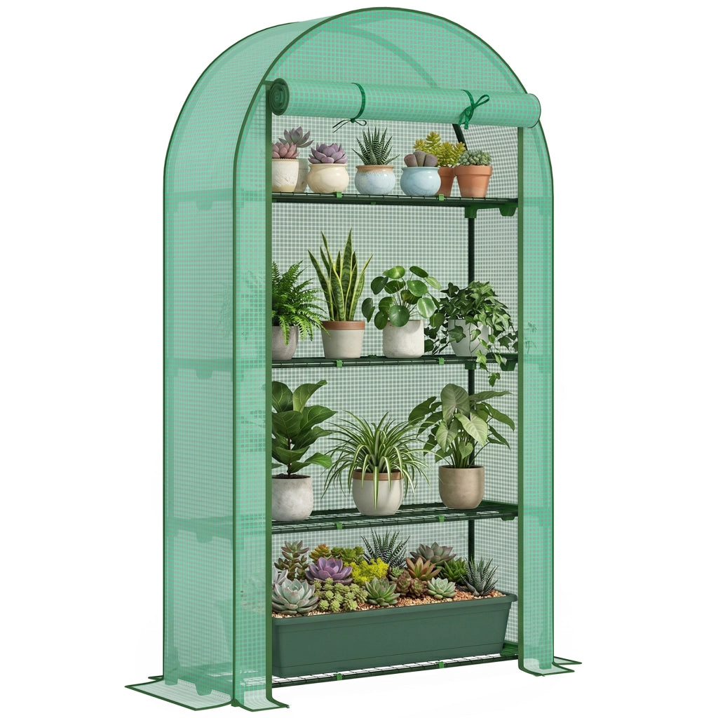 Serra da Giardino con 4 Ripiani ¨C Minimal ¨C 105x45x160 cm Verde