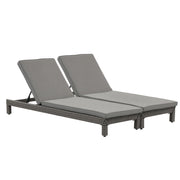 Set 2 Sdraio da Giardino con Cuscini Imbottiti Regolabili ¨C Xylo ¨C Grigio