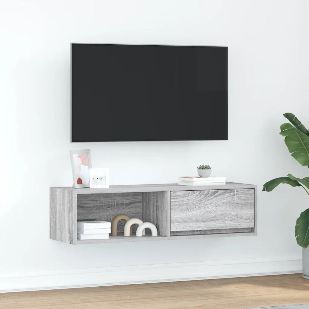 Mobile TV Grigio Sonoma 100x31x25,5 cm in Legno Multistrato 861482