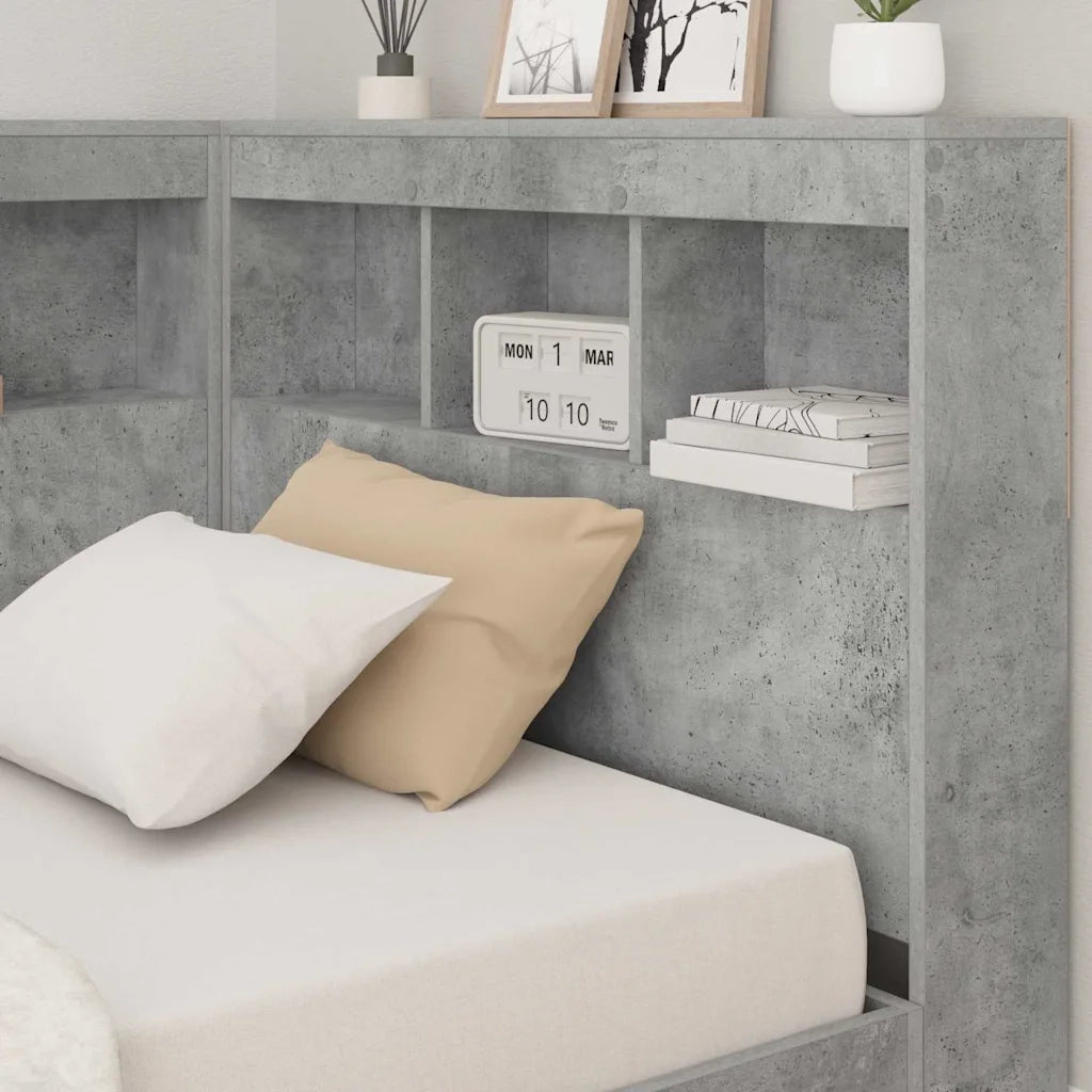 Testata contenitore Grigio cemento 90 cm Legno multistrato 3335456