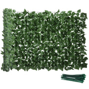 Siepe Artificiale Arrotolabile e Impermeabile, in Seta e PE, 300x100 cm, Verde Scuro