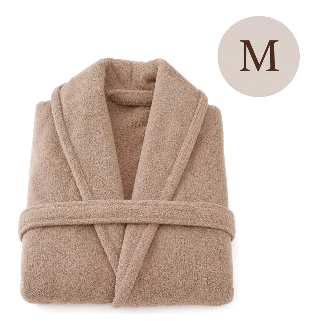 Satoka, Accappatoio 100% Cotone con Cappuccio, Marrone Sabbia