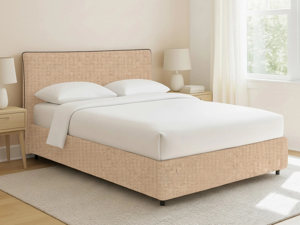 Oldham, Letto Piazza e Mezza Sfoderabile Made in Italy, Beige