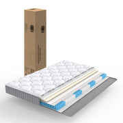 Materasso a molle a sacchetti 7 zone bianco 90x200 cm