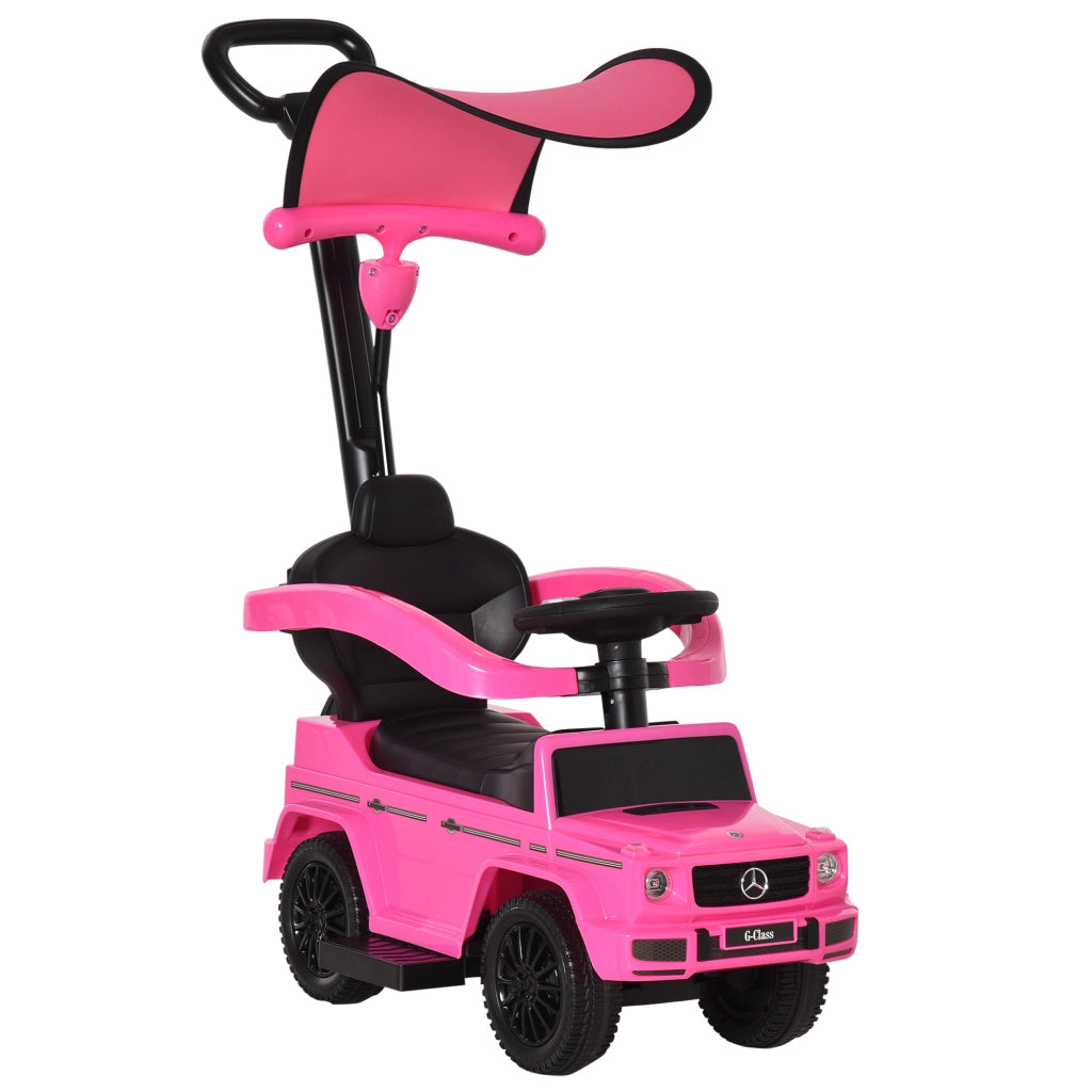 Cavalcabile Auto Bambini 12-36 Mesi ¨C Xylo ¨C Rosa con Clacson Parasole