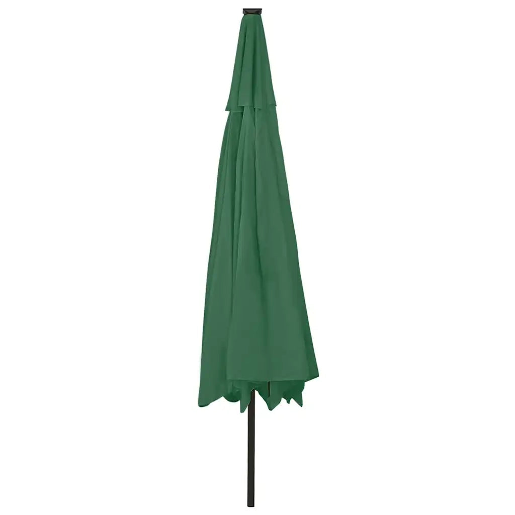 Ombrellone da Giardino-Ombrello da Balcone con Luci LED 400 cm Verde