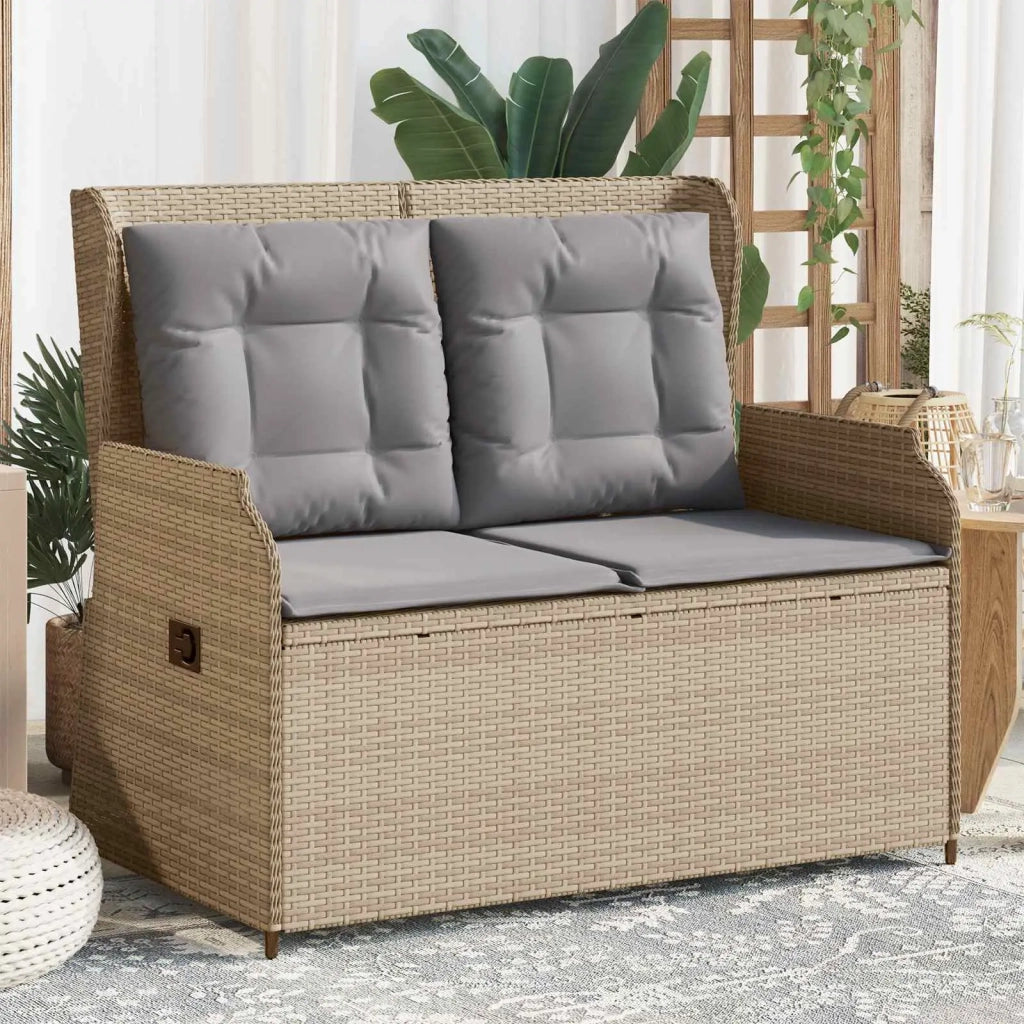 Panchina da giardino Beige polyrattan 3394461