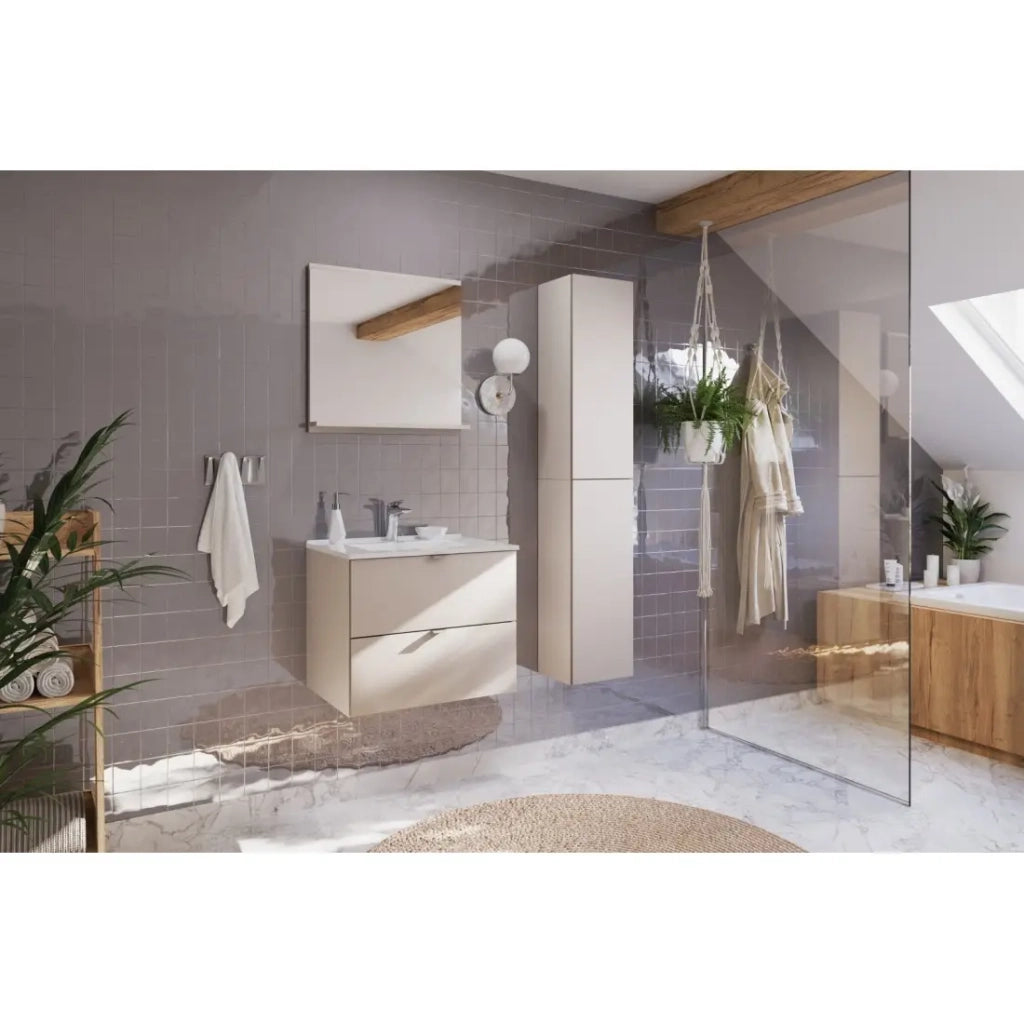 Mobile da parete BELLA 80 cm – Colore marrone congo – Elemento sospeso