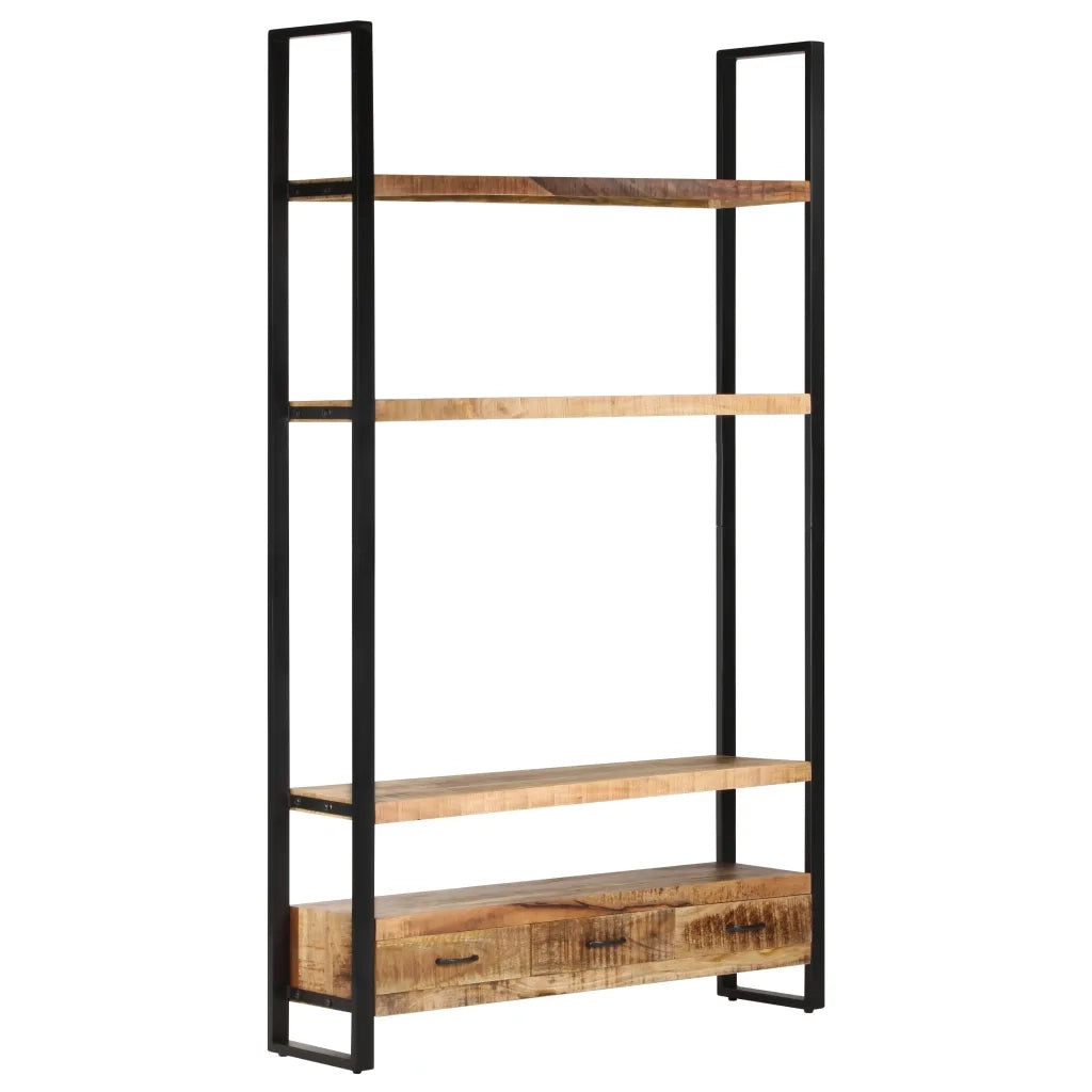 Libreria 118x30x200 cm in Legno Massello di Mango Grezzo 321052
