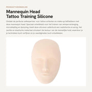 Manichino Testa in Silicone per Pratica di Tattoo e Permanente Make-up, 15,4 cm