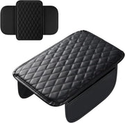 Supporto braccio auto - interno in pelle - 2 tasche di stoccaggio nero