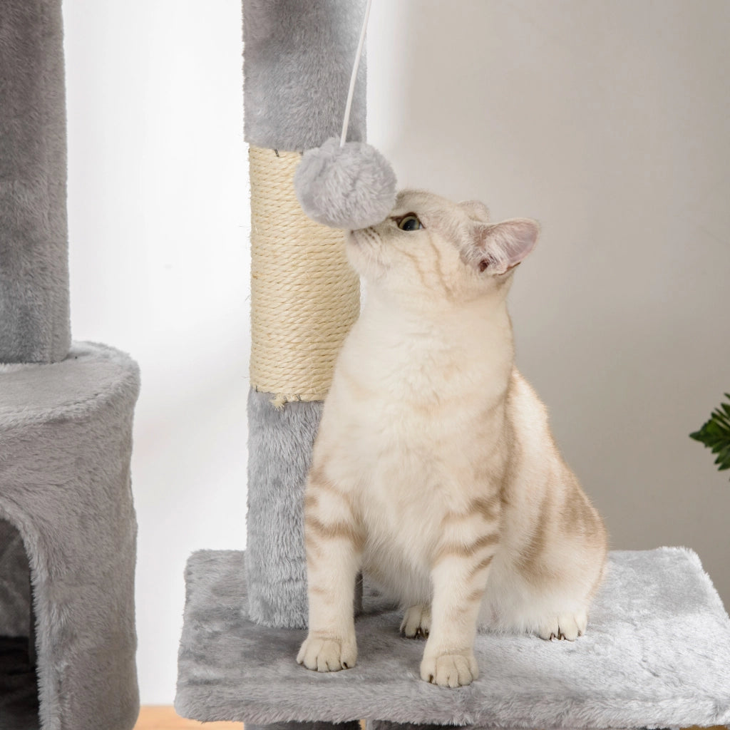 Arbre ¨¤ chat regolabile in altezza ¨C Minimal ¨C grigio chiaro 240-260 cm