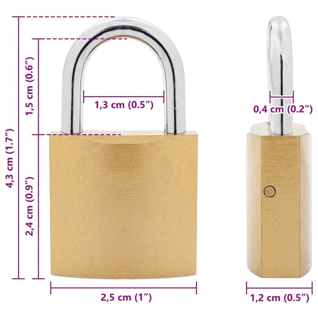 U Lock con Chiavi 100 pcs Ottone Ferro 42021901