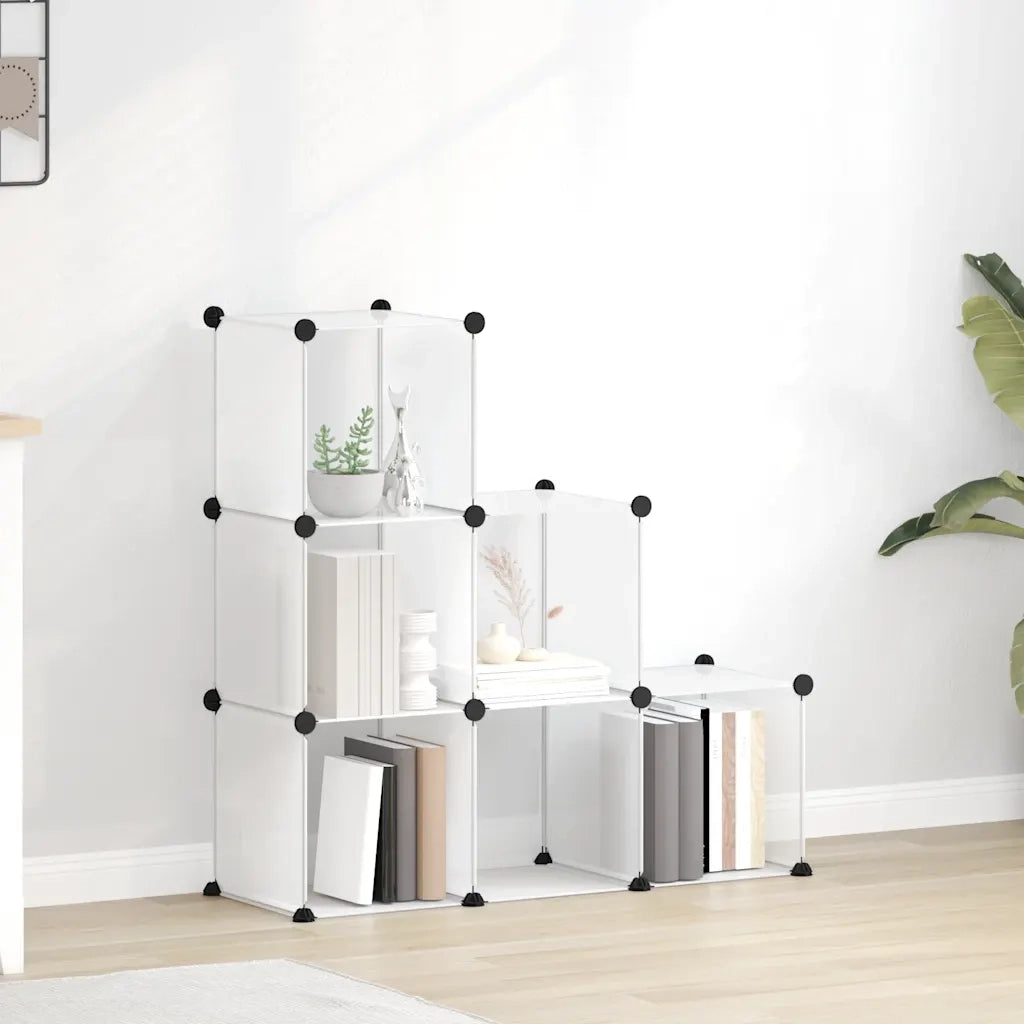 Organizzatore Portaoggetti con 6 Cubi Trasparenti in PP 340552