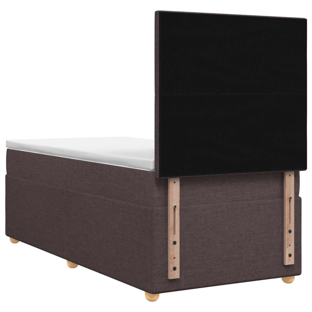 Letto box spring con materasso Marrone Scuro 80 x 200 cm 3453756