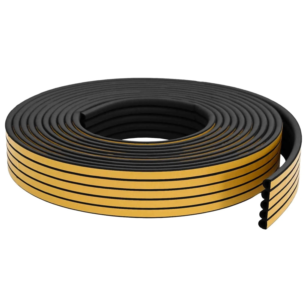 Nastro adesivo per finestre Nero 14 x 12 mm 50 m Schiuma EPDM 42038196