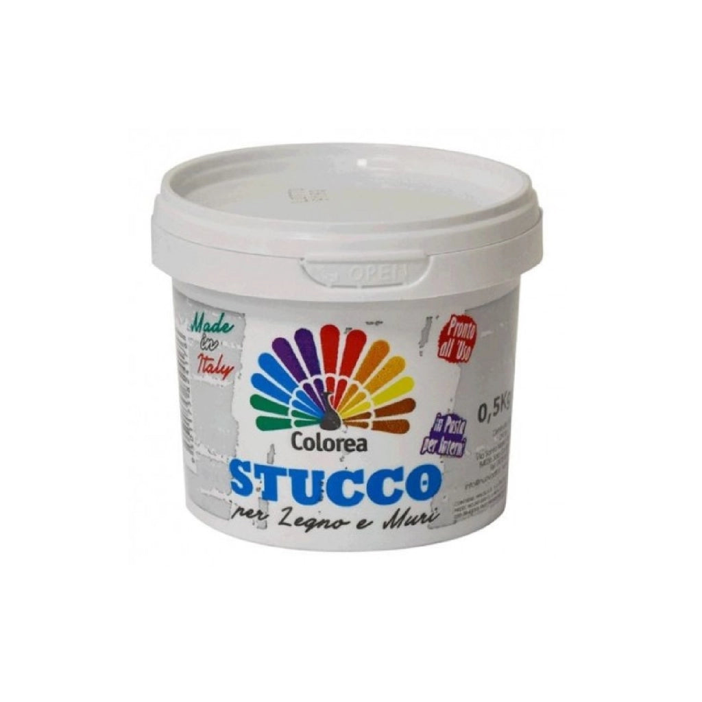Stucco in pasta COLOREA stucco bianco tipo 'francese' per legno, infissi e muri KG. 5