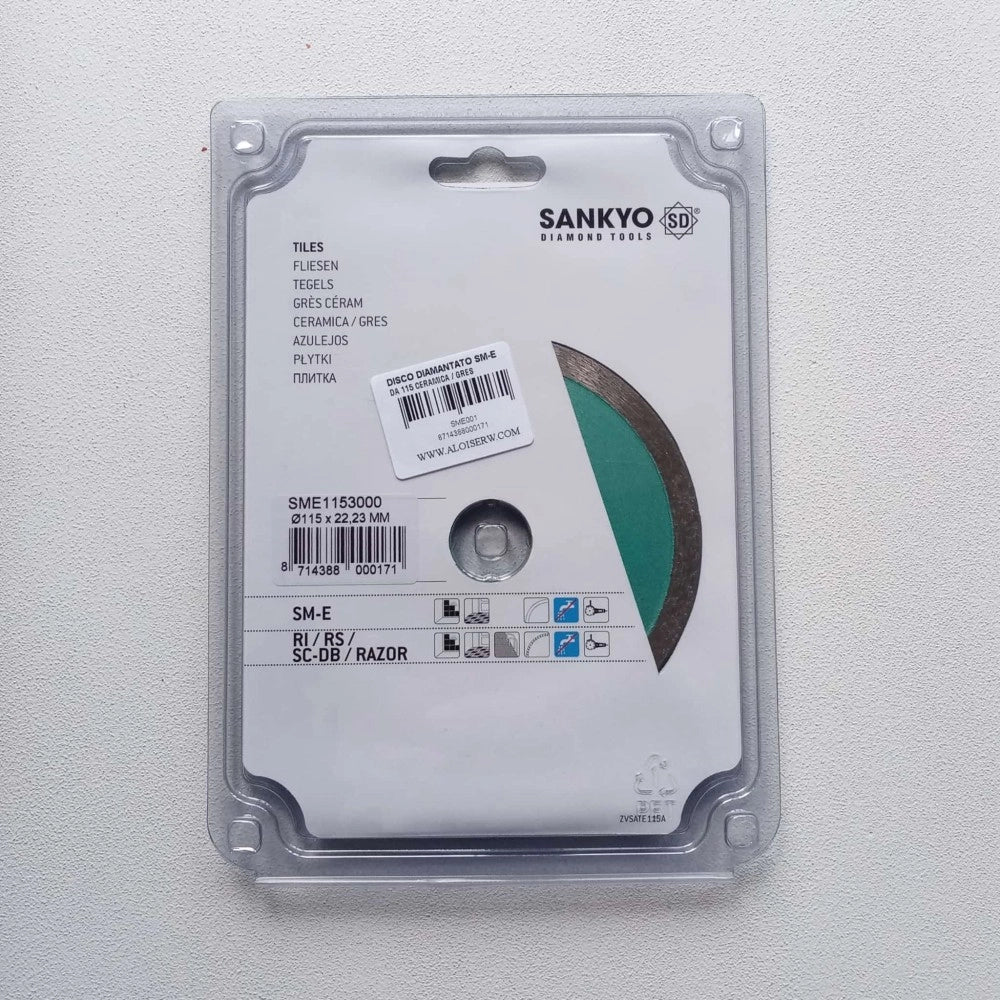 Sankyo sm-e 115mm disco diamantato universale per taglio piastrelle ceramica e gres