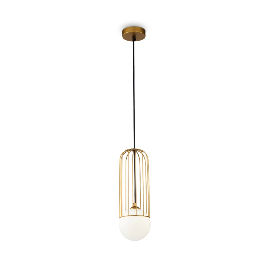 Lampada a sospensione Maytoni Telford ottone sfera vetro