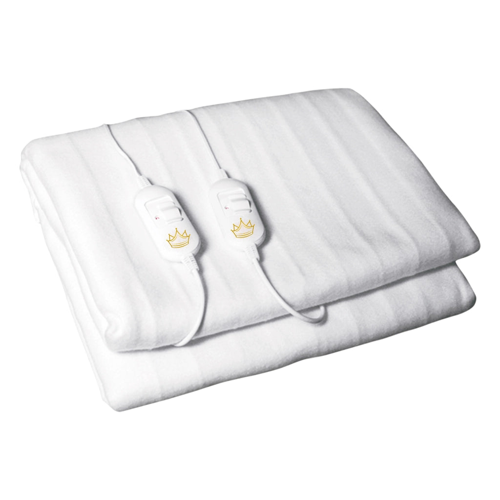 Scaldaletto coperta matrimoniale elettrico doppio 140x160 cm con 2 regolatori di temperatura 100% poliestere