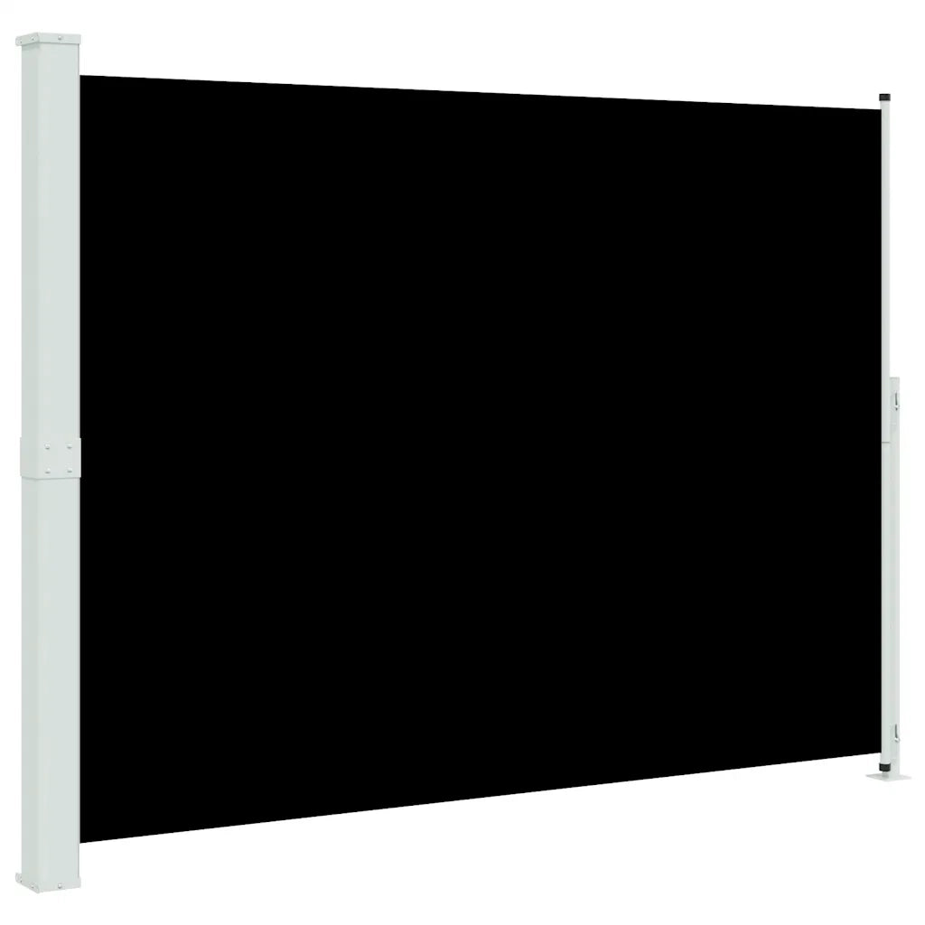 Tenda Laterale Retrattile per Patio 220x314 cm Nera 313423