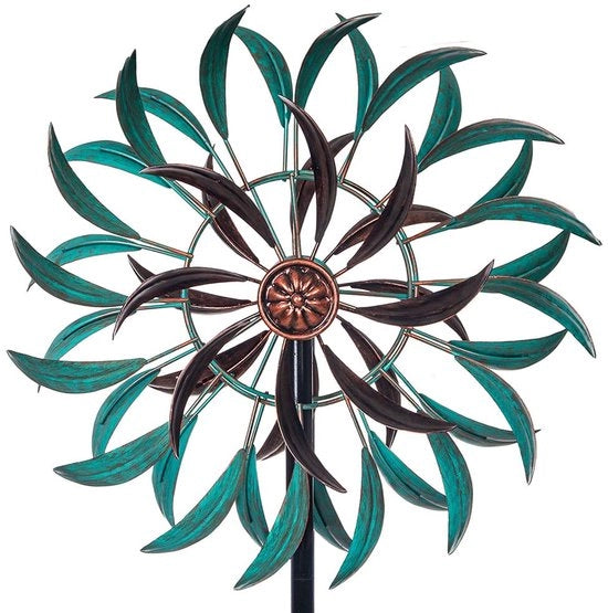 Ventilatore metallico per giardino - Decorazione esterna - 1 pezzo - Materiale resistente - 63" H