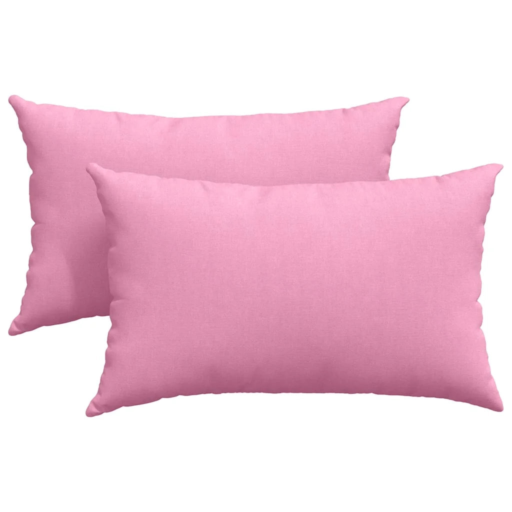 Cuscini da Divano 2 pcs Rosa 50 x 30 cm Tessuto 42013625