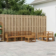 Set di divani da esterno 7 pcs Naturale