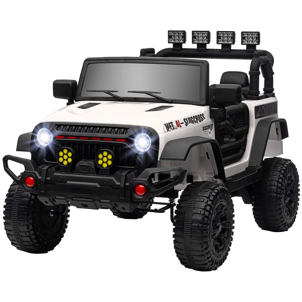 Coche Elettrico per Bambini con Telecomando e Luci LED ¨C Zephmum ¨C Bianco