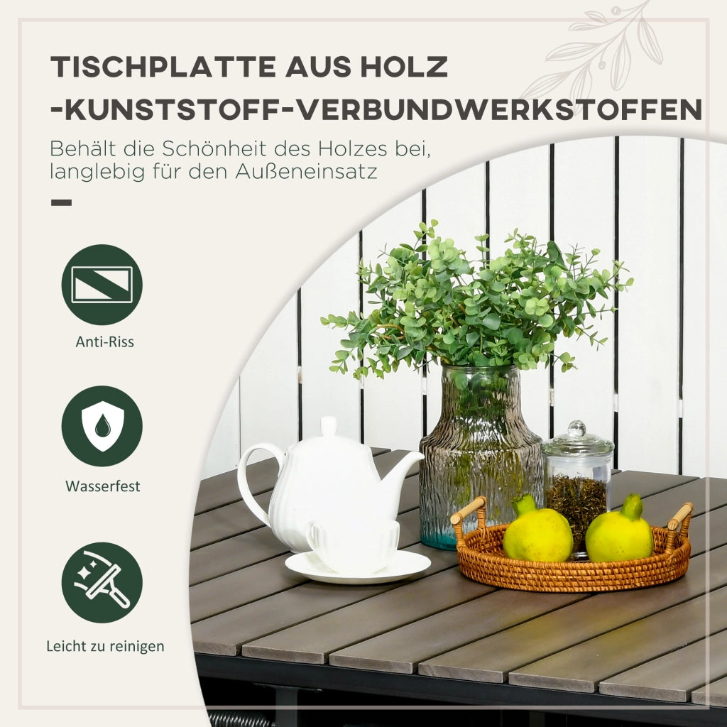 Set Giardino 5 Pezzi ¨C zephmum ¨C Polyrattan Grigio Nero