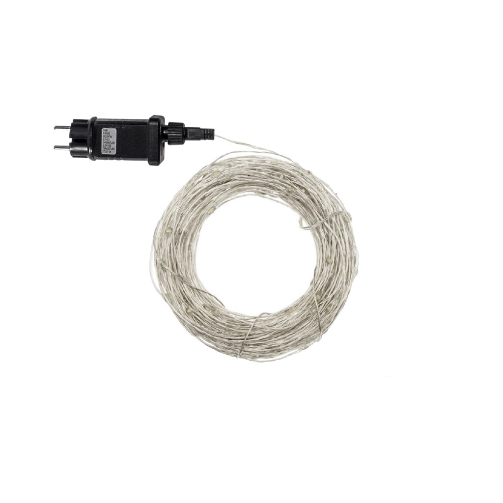 Luci di Natale con 500 micro led cavo rame 9V 50 MT BIANCO piu BIANCO FLASH