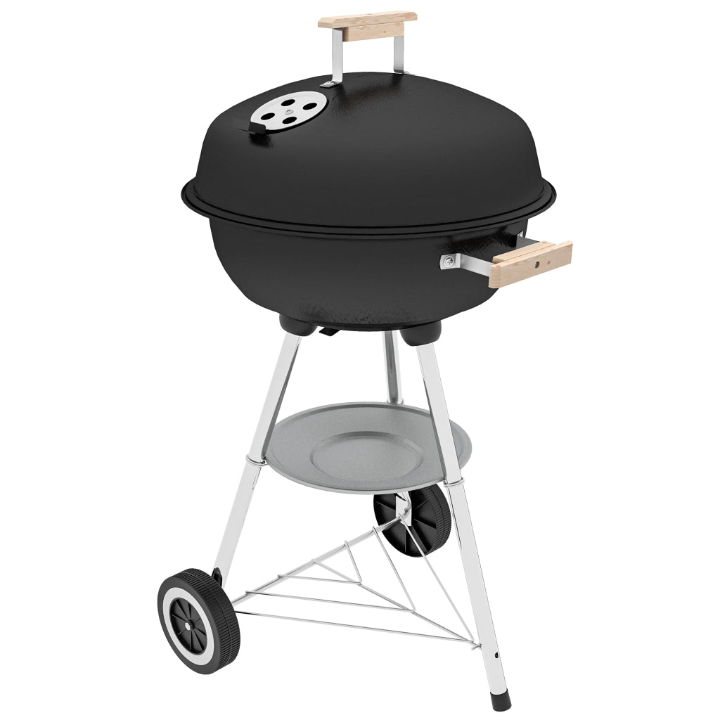 Barbecue a Carbonella ¨C Xylo ¨C Griglia Acciaio con Coperchio e Ruote, Nero