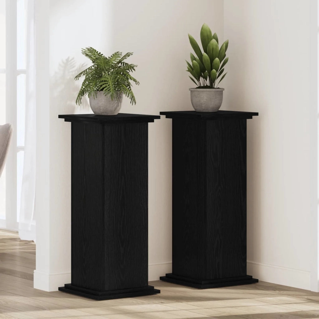 Supporto per piante Rovere Nero 33 x 33 x 100 cm 869238