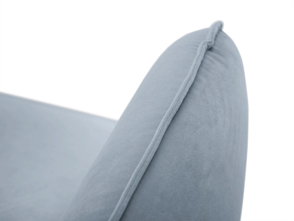 Cosmopolitan Design - Poltrona "Vienna" in velluto azzurro 