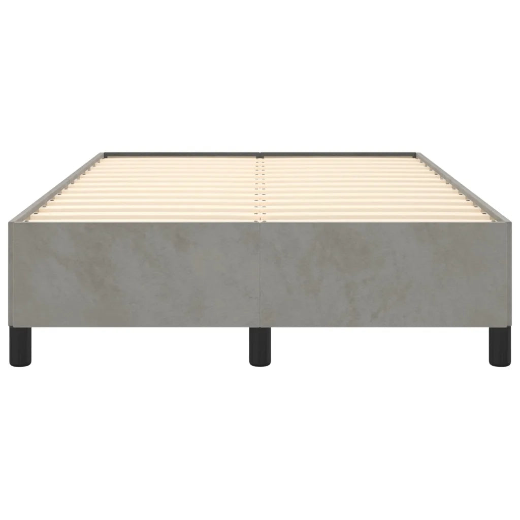 Letto matrimoniale | Letto per adulti | Giroletto senza Materasso Grigio Chiaro 120x200 cm Velluto