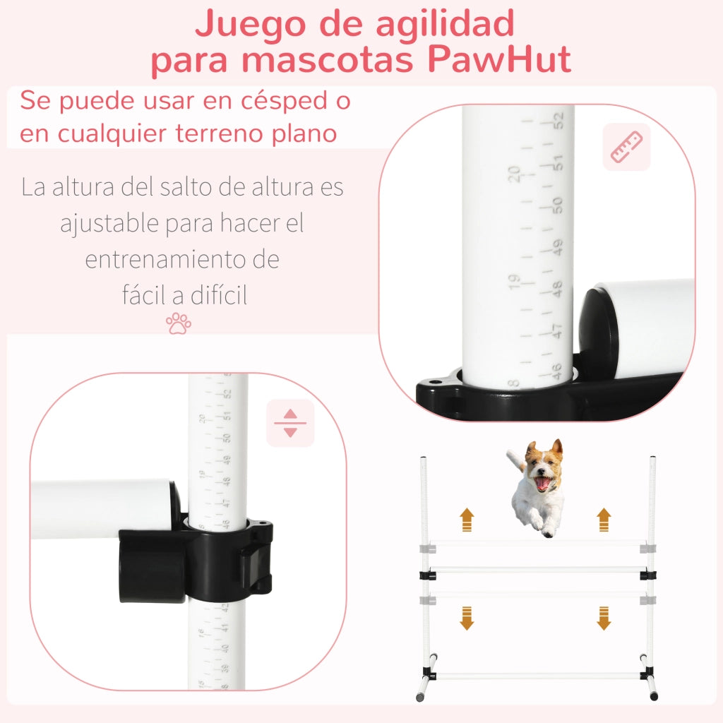 Set per Agility Cani 4 Pezzi con Valli e Borsa ¨C Minimal ¨C Bianco 99x65x94 cm