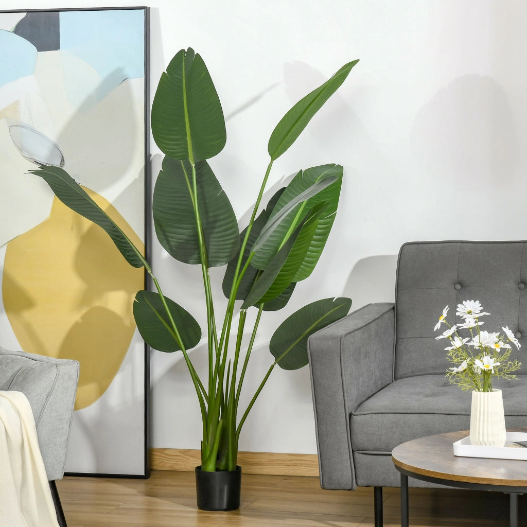 Pianta Artificiale Bananera ¨C Minimal ¨C Verde 160 cm con Vaso