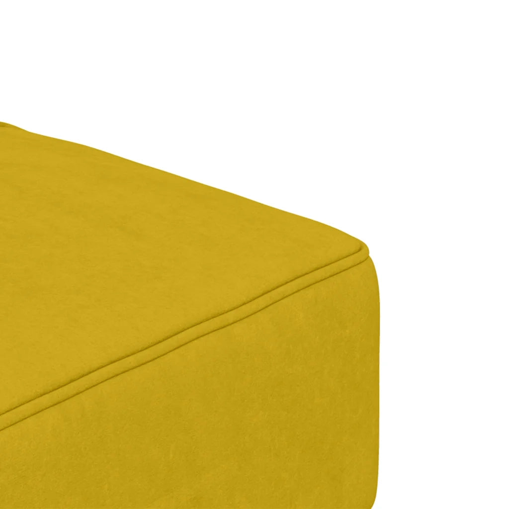 Divano Letto a 2 Posti con 2 Cuscini-Sofa Letto 2 Posti-Daybed Giallo in Velluto