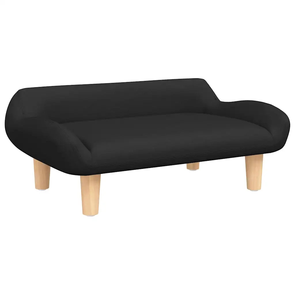 Divano per Bambini-Sofa-Divanetto Nero 70x40x24 cm in Tessuto