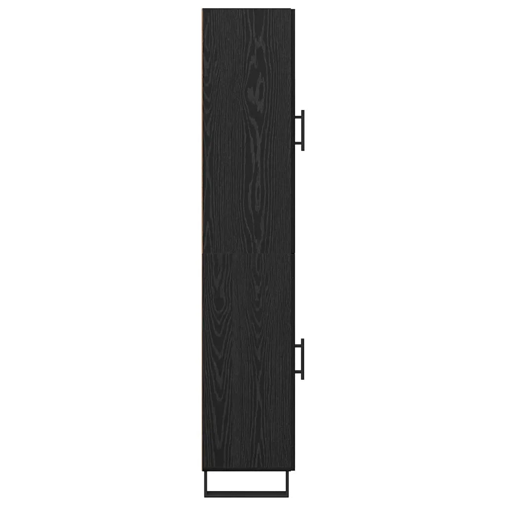 Credenza-Buffet-Armadio da cucina Rovere Nero 34,5 x 34 x 180 cm Legno multistrato 511936