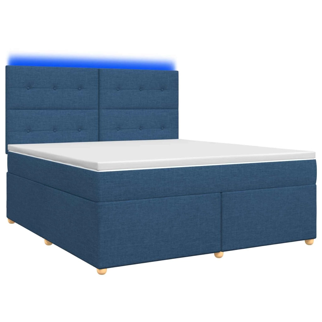 Letto box spring con materasso Blu 140 x 200 cm Tessuto 3455370
