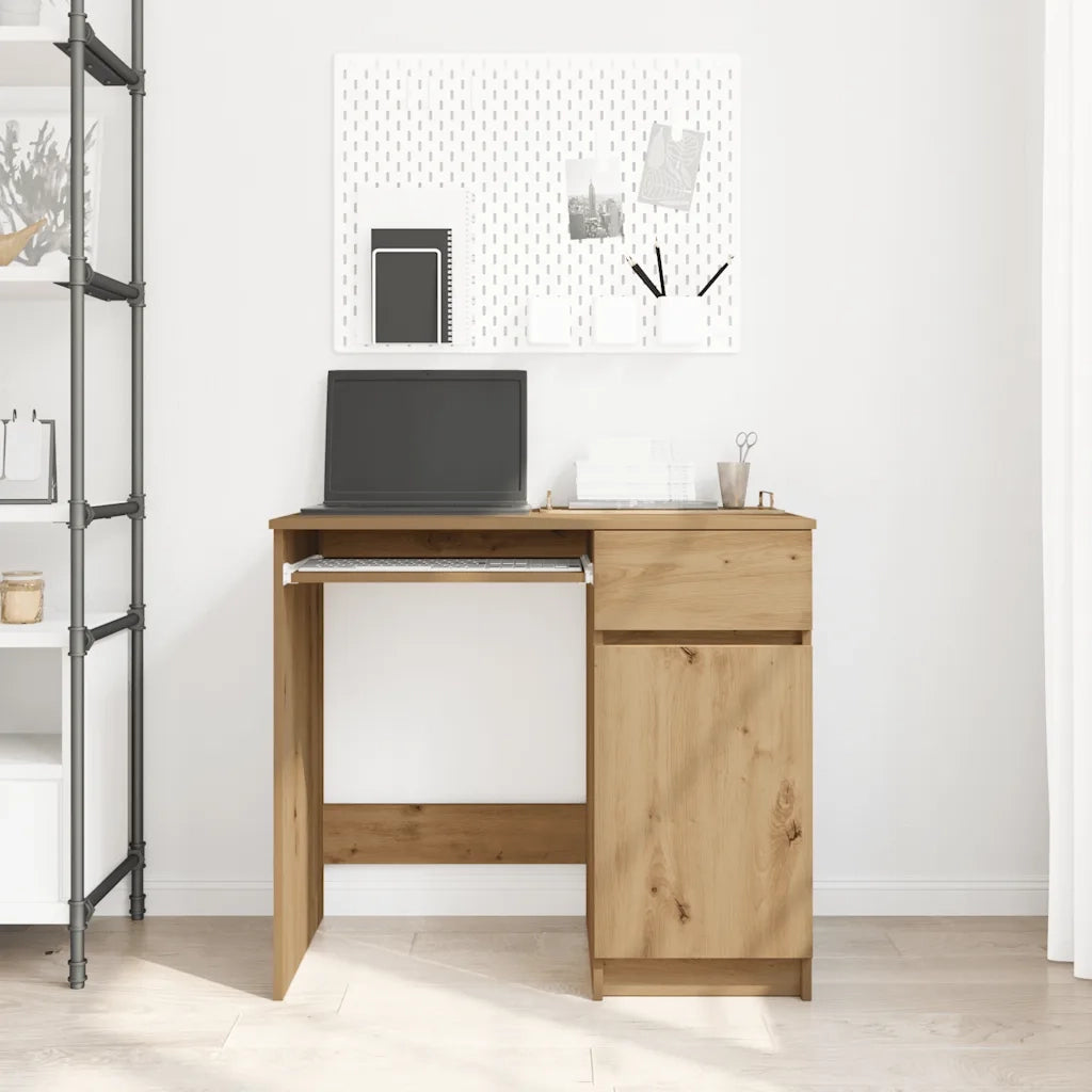 Scrivania Rovere Artigianale 86x49x76 cm in Legno Multistrato 861831