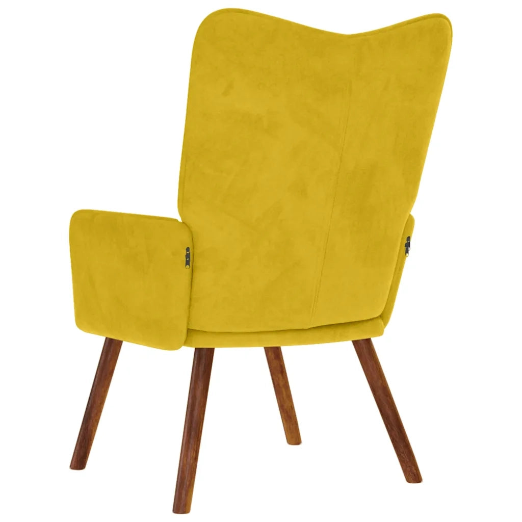 Poltrona Relax | Sedia Relax Giallo in Velluto