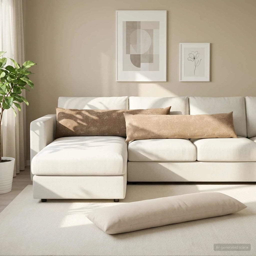 Federa 2 pz HEERLEN Marrone 40 x 145 cm Tessuto Chenille 908932