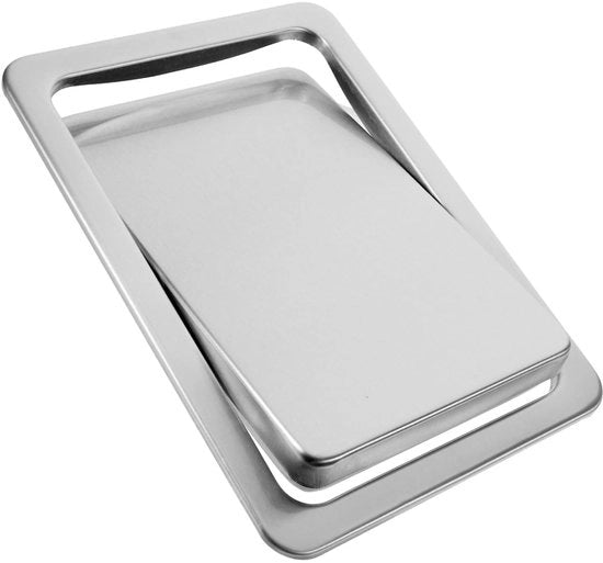 Sostituzione coperchio cassonetto - In acciaio inossidabile - Coperchio incastrabile - Coperchio a flap - Silenzioso - Progettato per ambienti ristretti - Adatto per piccoli spazi