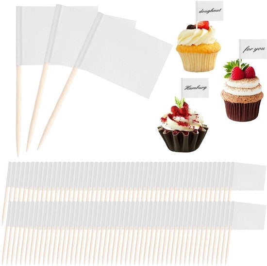 Tastiere per cocktail 100 pezzi - Bandierine in carta - Tastiere per cocktail per uso DIY - Decorazioni per buffet - Tastiere per cocktail in carta - Facili da utilizzare - Bandierine