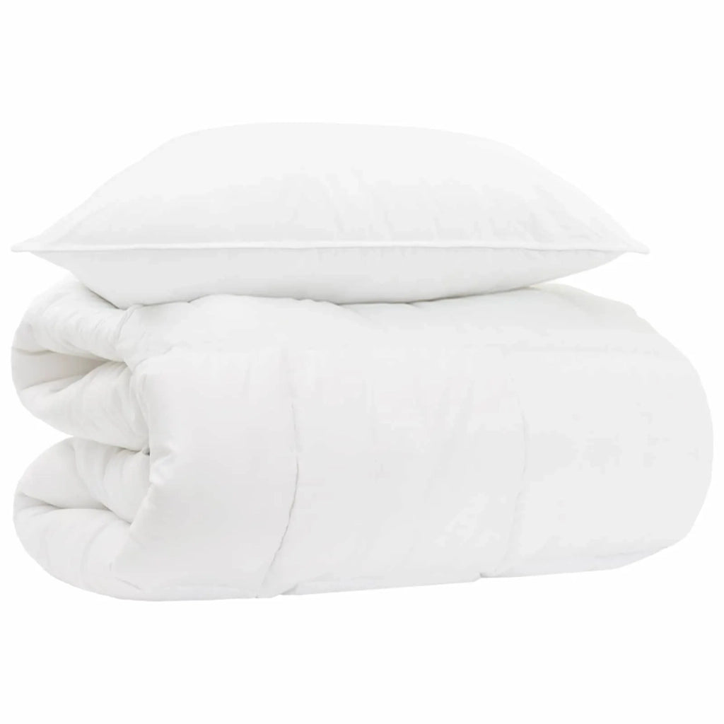 Set di Piumoni con cuscino 2 pcs Bianco Bambù 3431467